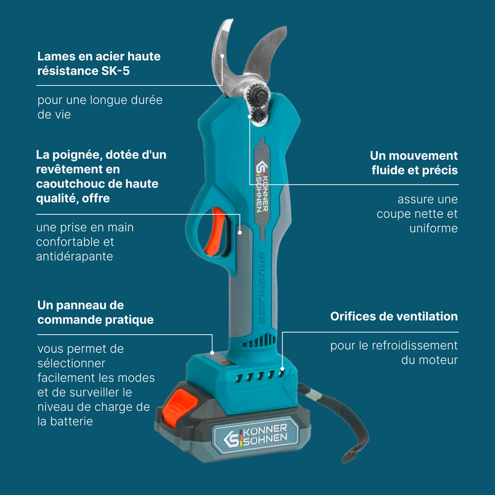 Sécateur à batterie KS CPS20V-32 Case PLUS