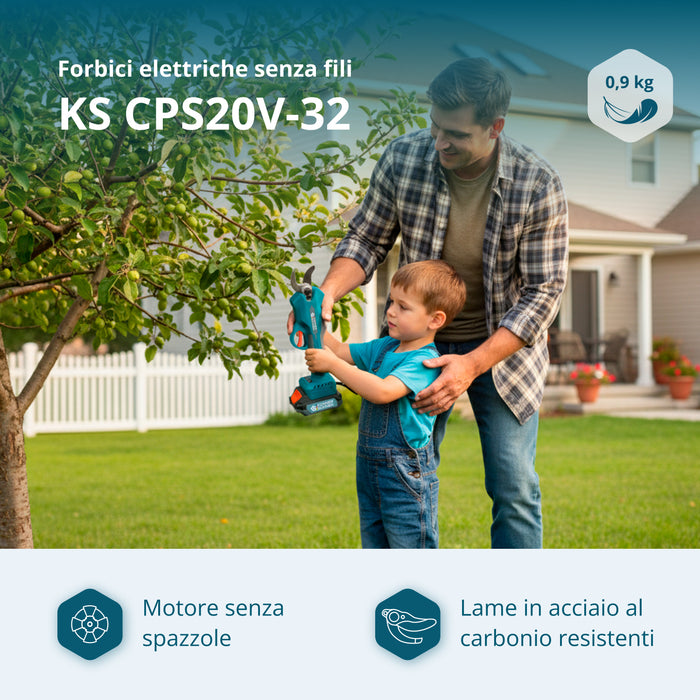 Akumulátorové elektrické prořezávací nůžky KS CPS20V-32