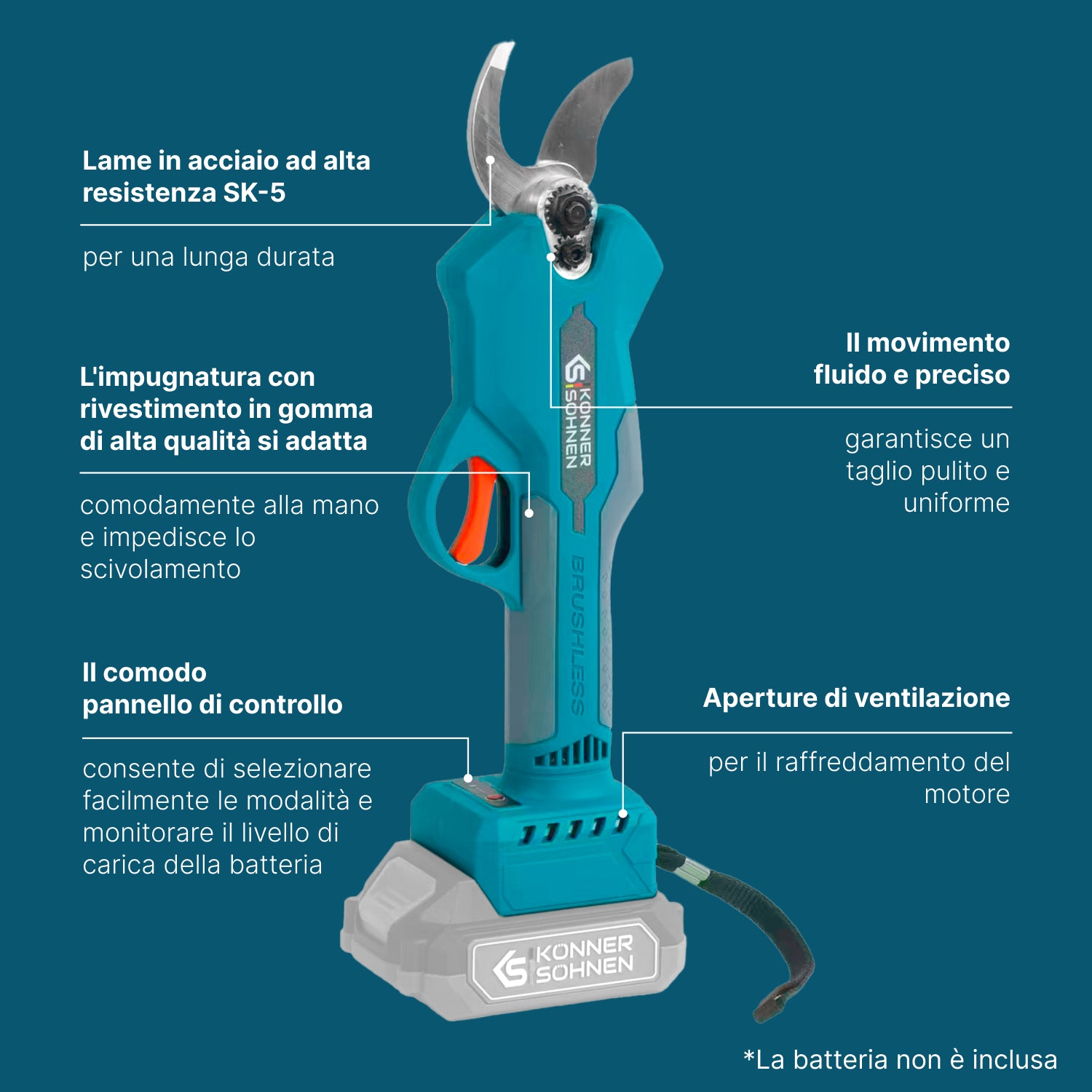 Akumulátorové elektrické prořezávací nůžky KS CPS20V-32
