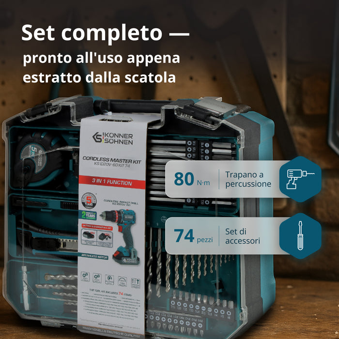 Vezeték nélküli Mester Készlet KS ID20V-60 KIT 74