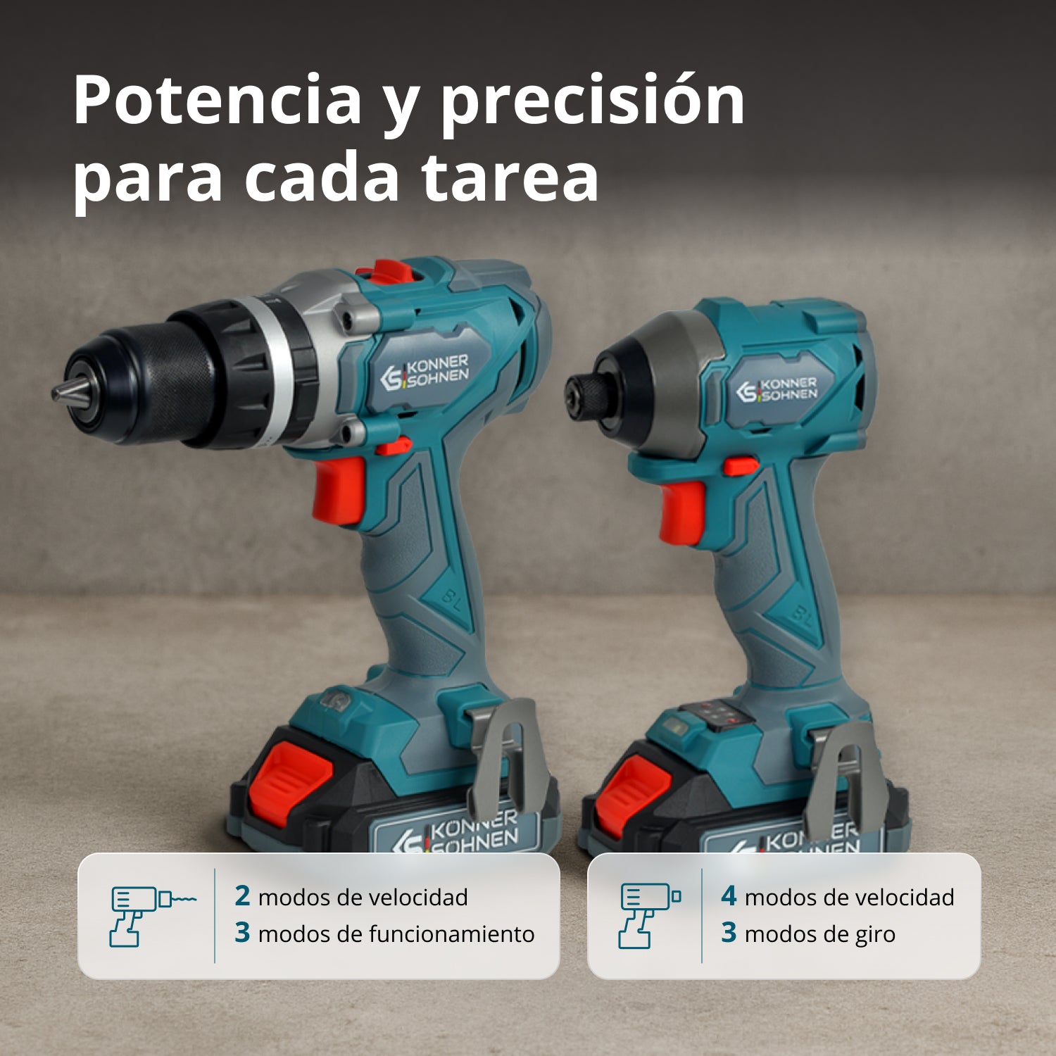 KS IDISD 20V SET 2 Conjunto inalámbrico Master Set 2en1