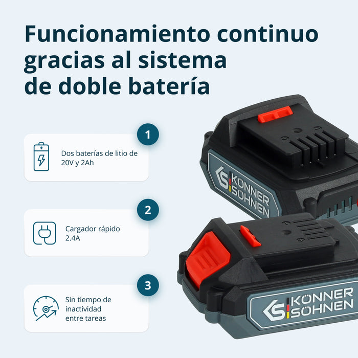 Conjunto inalámbrico Master Set 2en1 KS IDISD 20V SET 2 PLUS