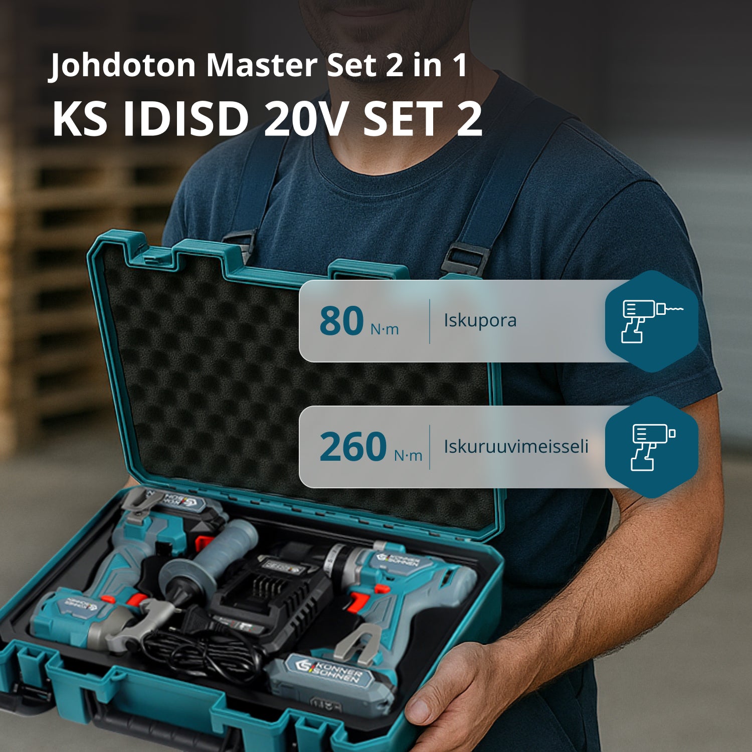 KS IDISD 20V SET 2 Senza Fili Master Set 2in1