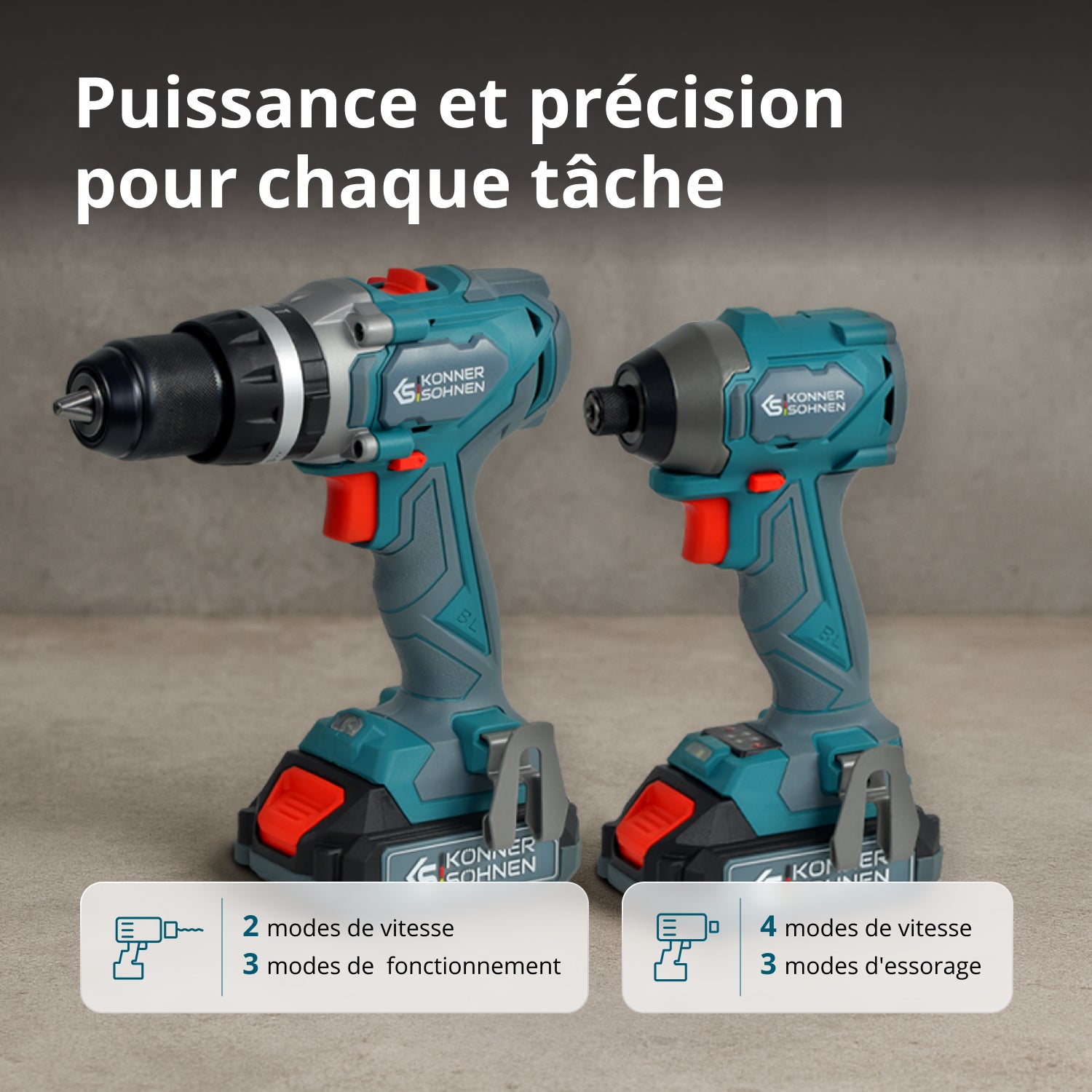 KS IDISD 20V SET 2 Kit d’outils sans fil  Master Set 2en1