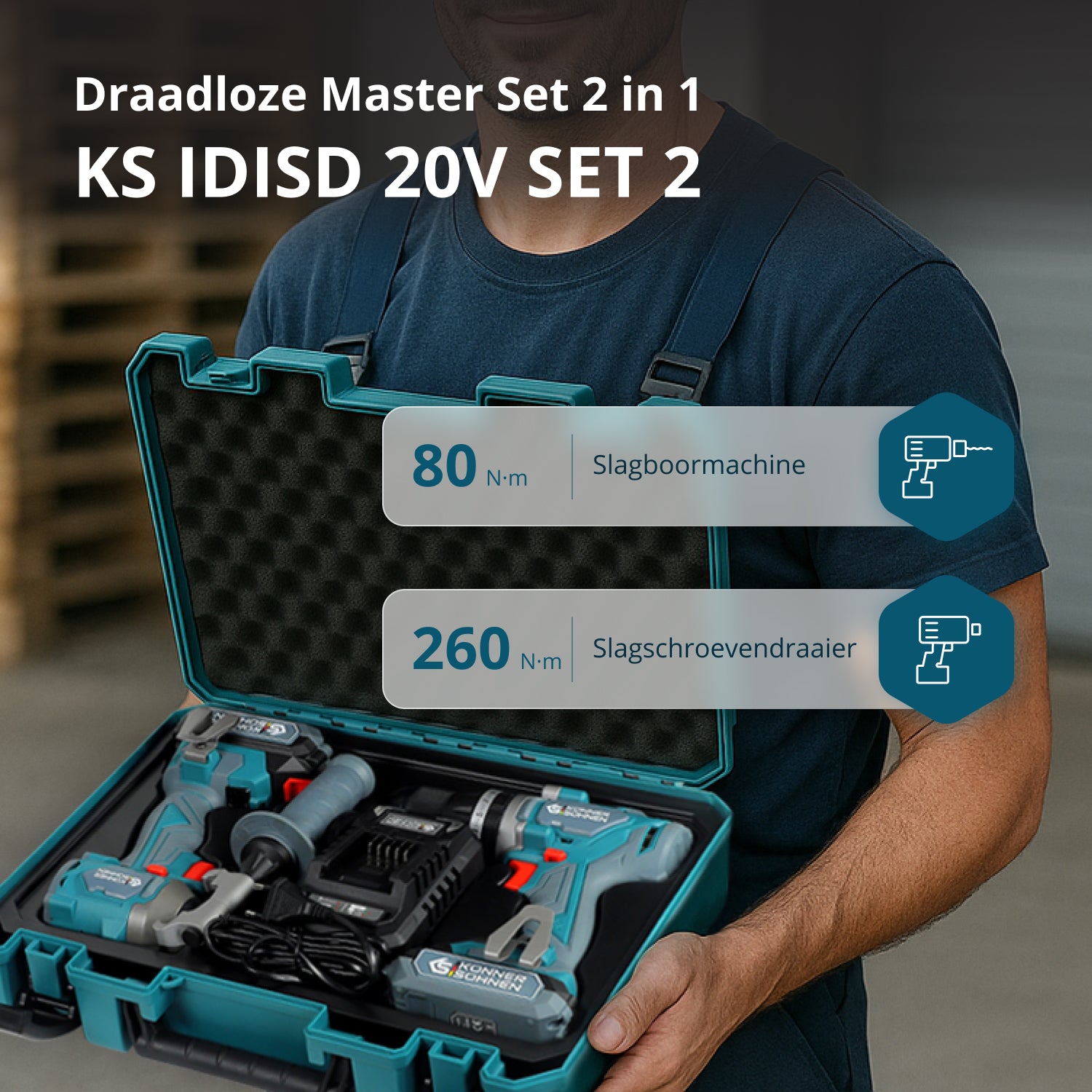 KS IDISD 20V SET 2 Senza Fili Master Set 2in1