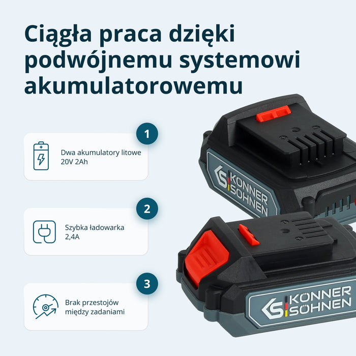 Zestaw bezprzewodowy Master Set 2w1 KS IDISD 20V SET 2 PLUS
