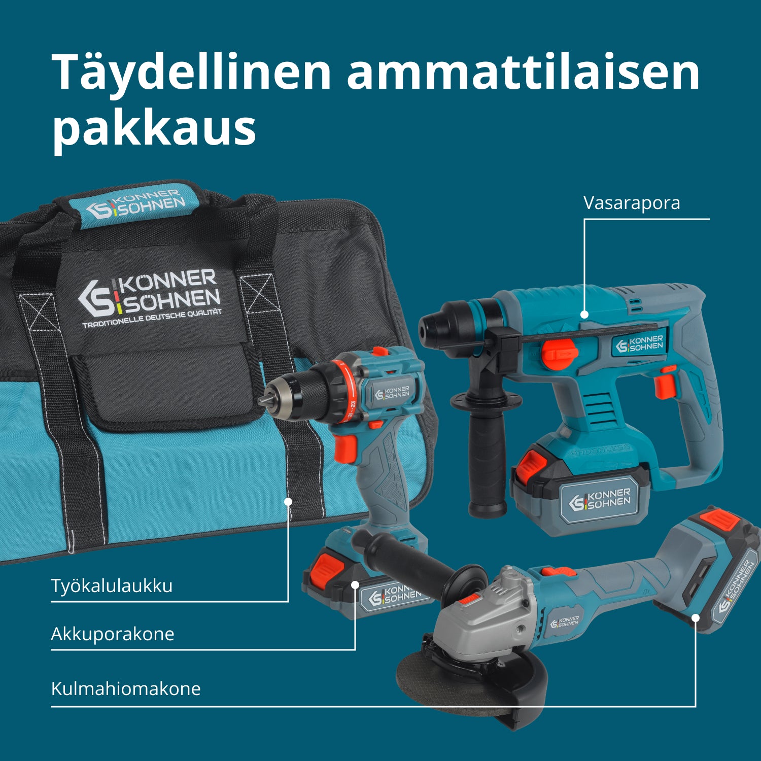 Johdoton Master Setti 3in1 KS RHAGD 20V SET 3