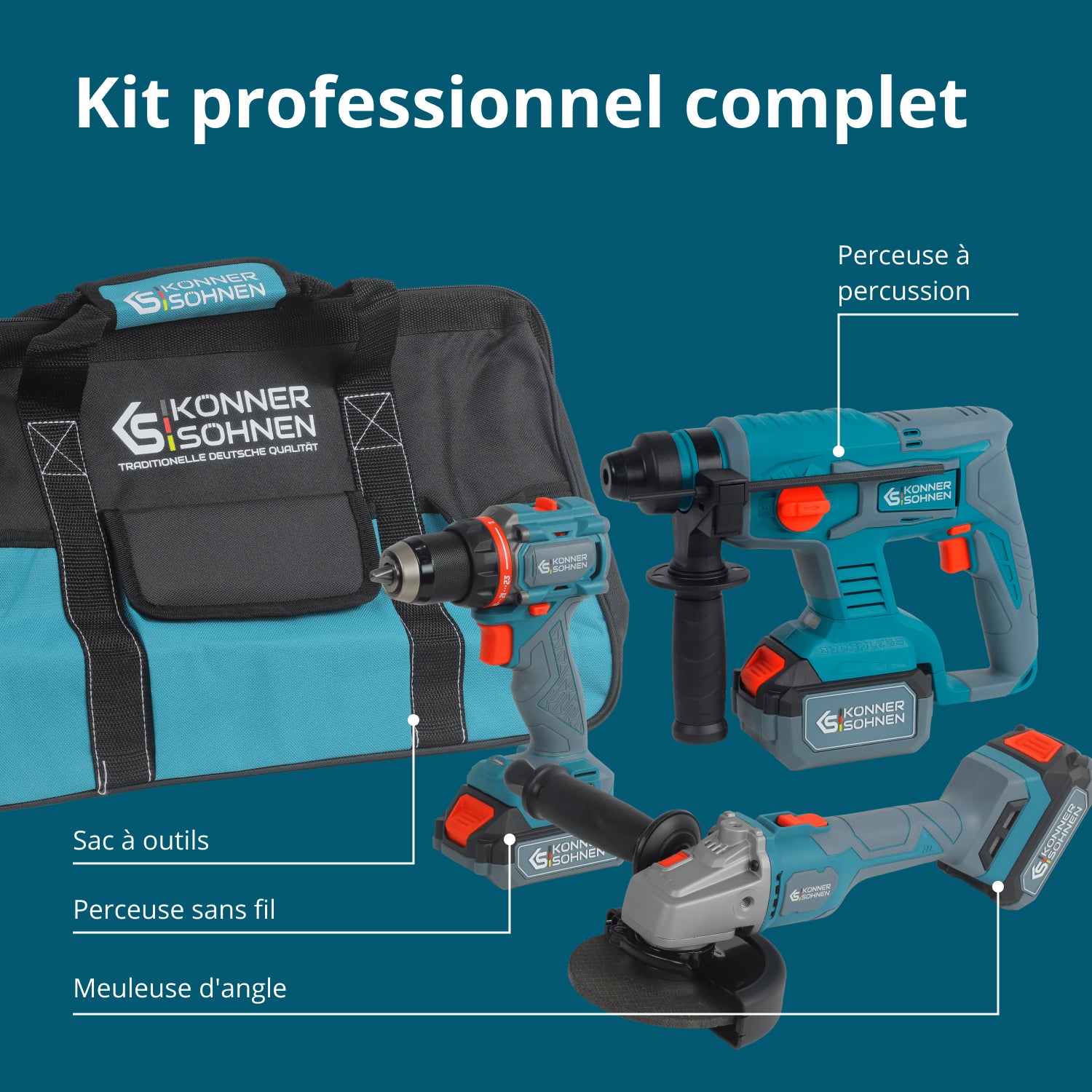 Ensemble Master Sans Fil 3-en-1 KS RHAGD 20V SET 3