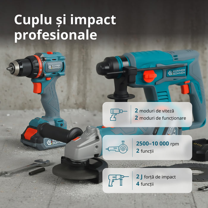 Master Set Fără Fir 3-in-1 KS RHAGD 20V SET 3 (Recondiționat – Stare Excelentă)