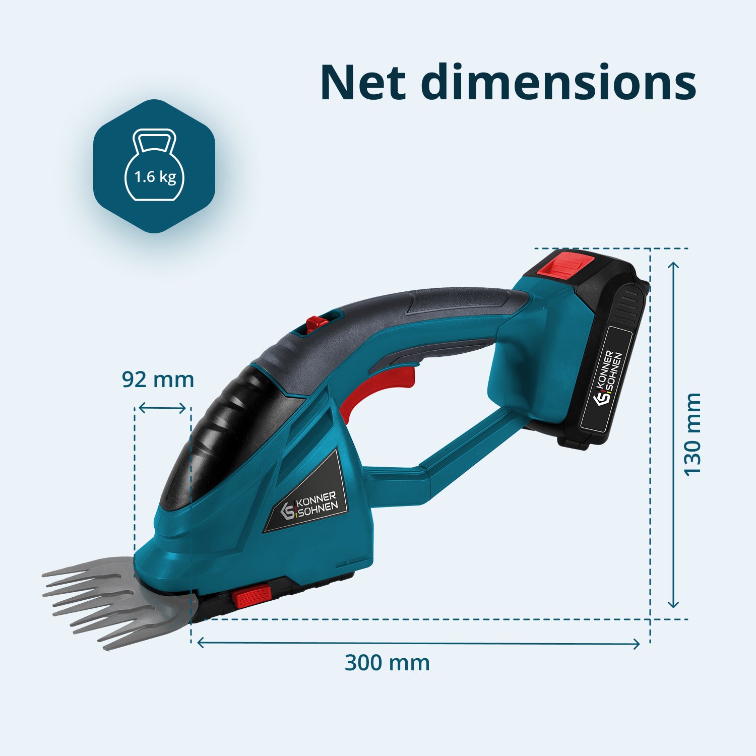 Tagliasiepi e forbici per erba senza fili 2 in 1 KS SHT-20V