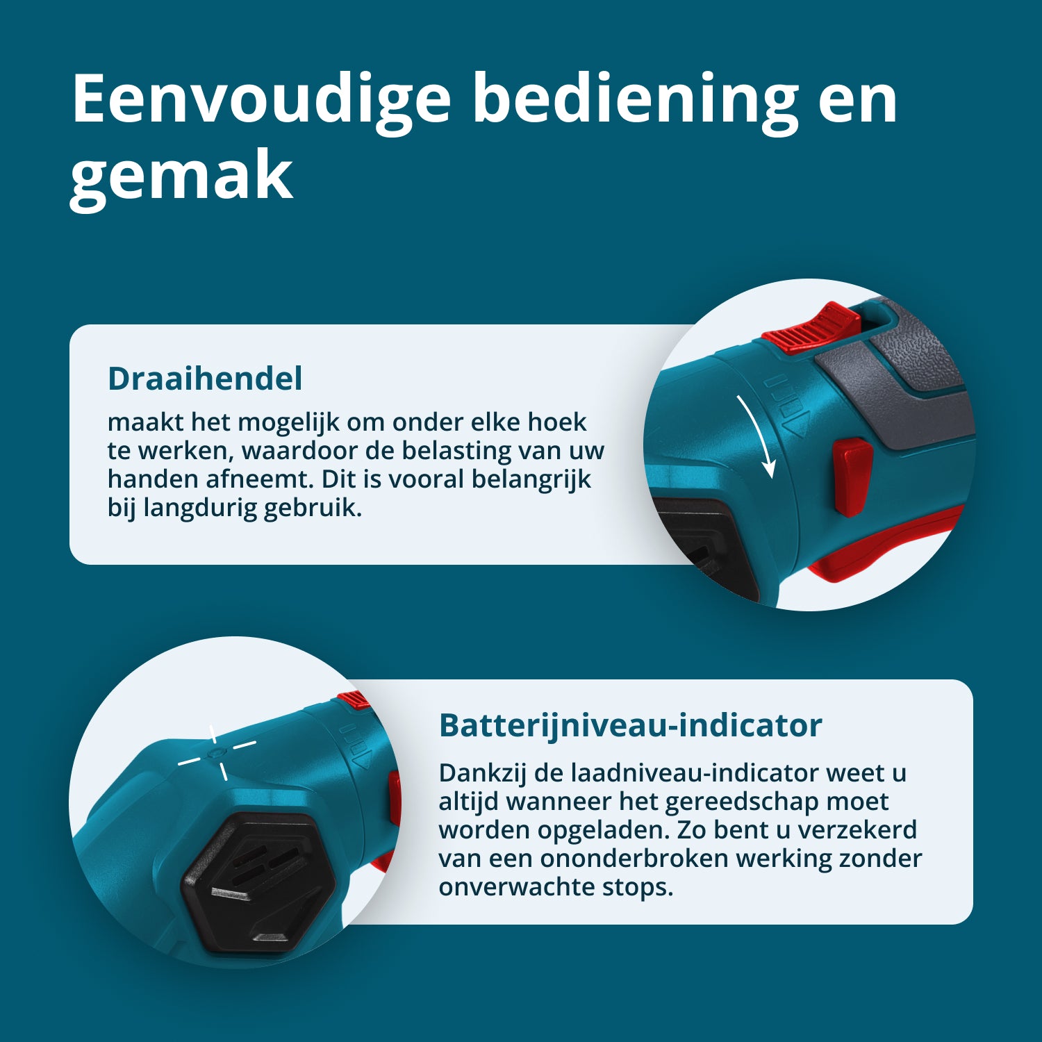 Snoerloze 2 in 1 Grasmaai- en Heggenschaar met Telescopische Verlengstok KS SHT-8V + Extension Pole