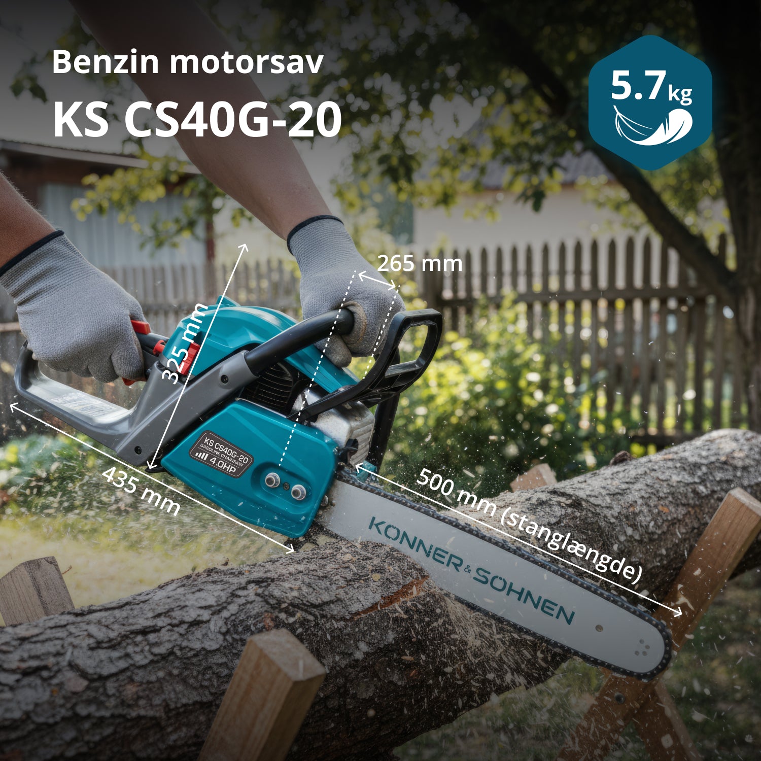 Benzinmotorsav KS CS40G-20