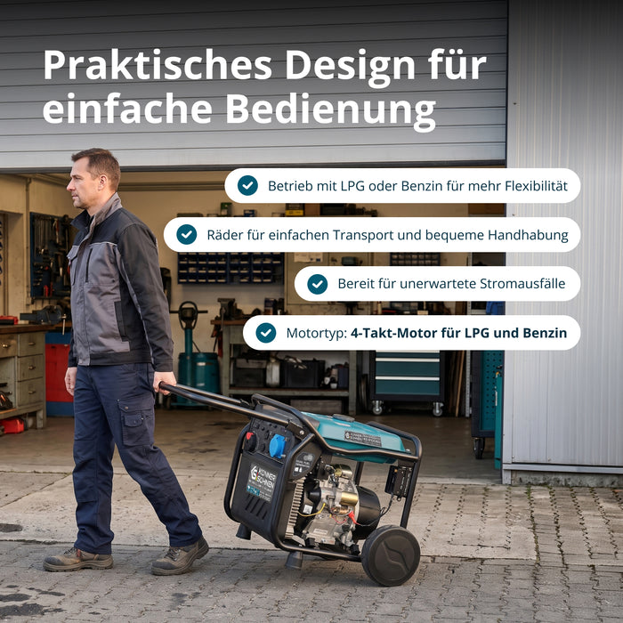 LPG/Benzin-Inverter-Generator KS 8100iEG (B-Ware Sehr gut)