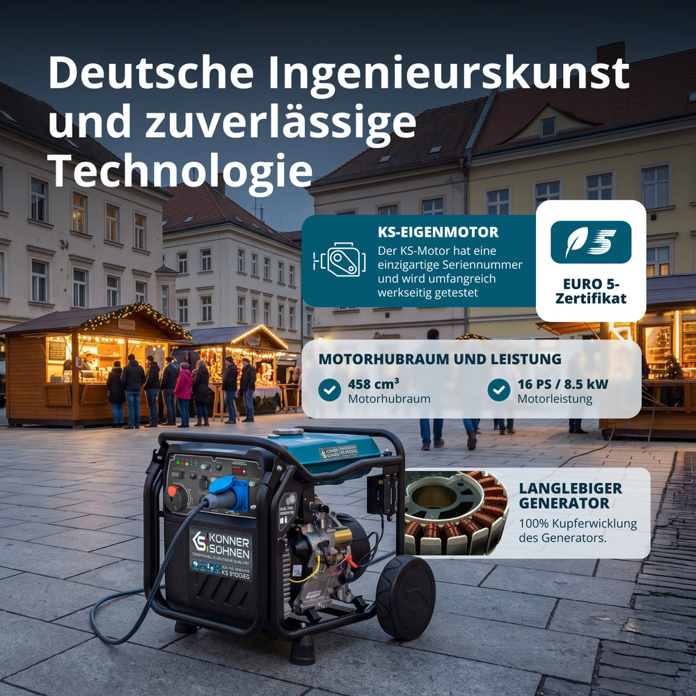 LPG/Benzin-Inverter-Generator KS 8100iEG (B-Ware Sehr gut)