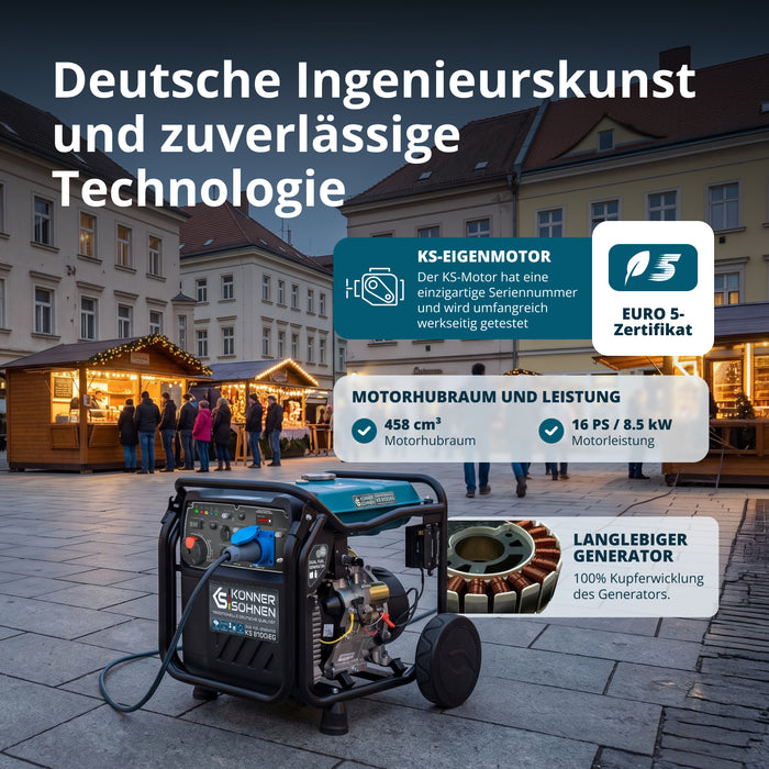 LPG/Benzin-Inverter-Generator KS 8100iEG (B-Ware Sehr gut)
