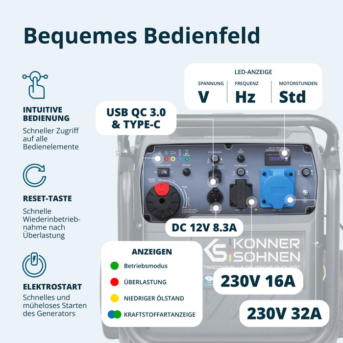 LPG/Benzin-Inverter-Generator KS 8100iEG (B-Ware Sehr gut)