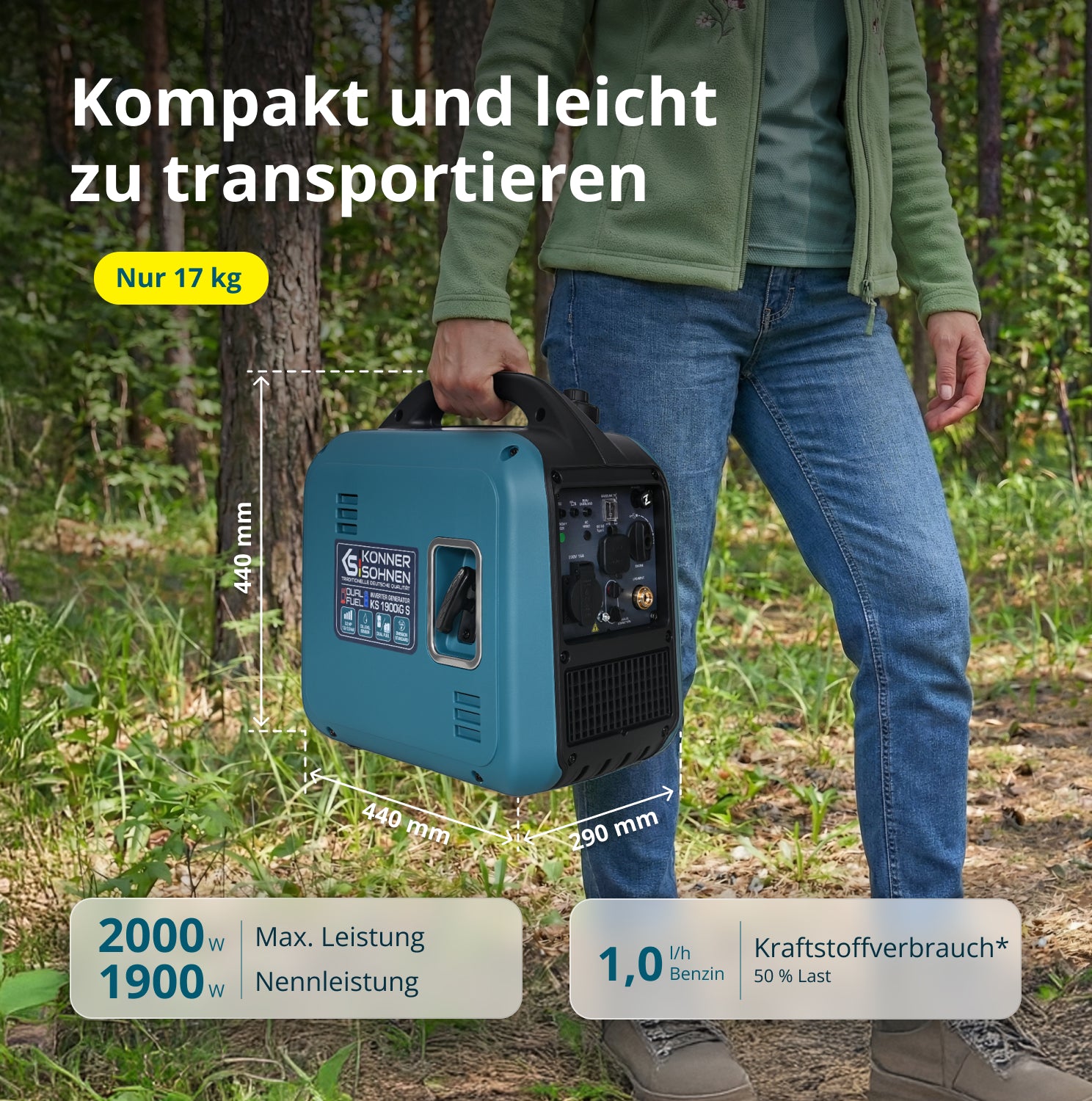 Invertergenerator (Gas/Benzin) KS 1900iG S 