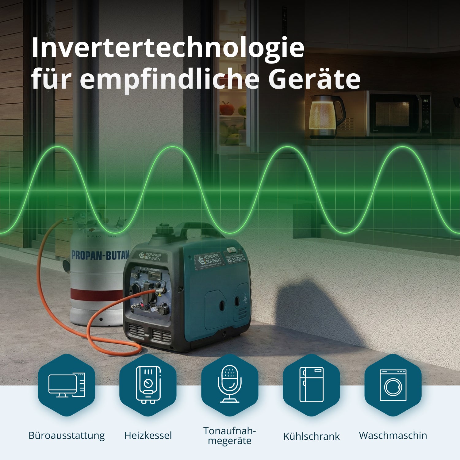 LPG/Benzin-Inverter-Generator KS 3100iG S