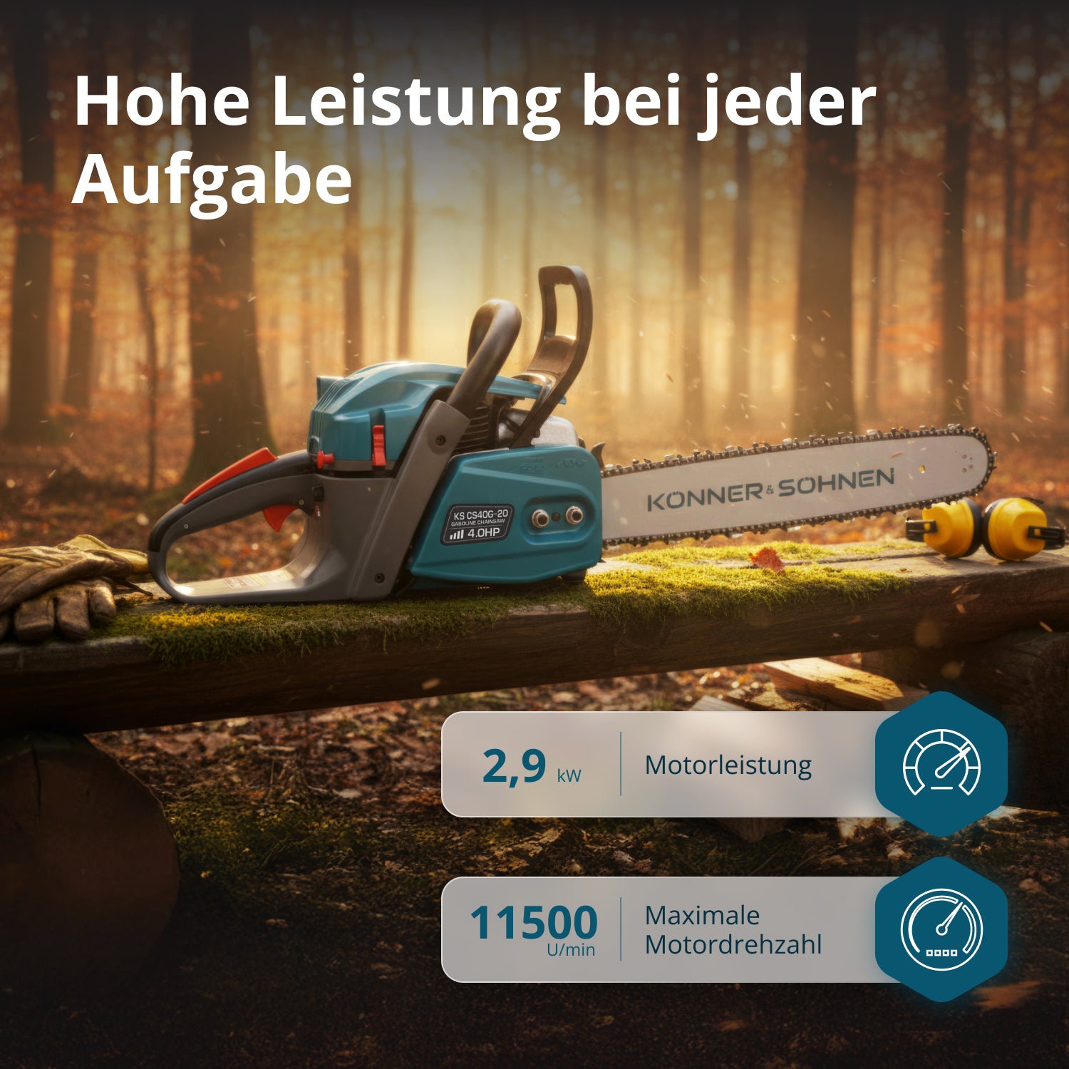 Benzin-Kettensäge KS CS40G-20