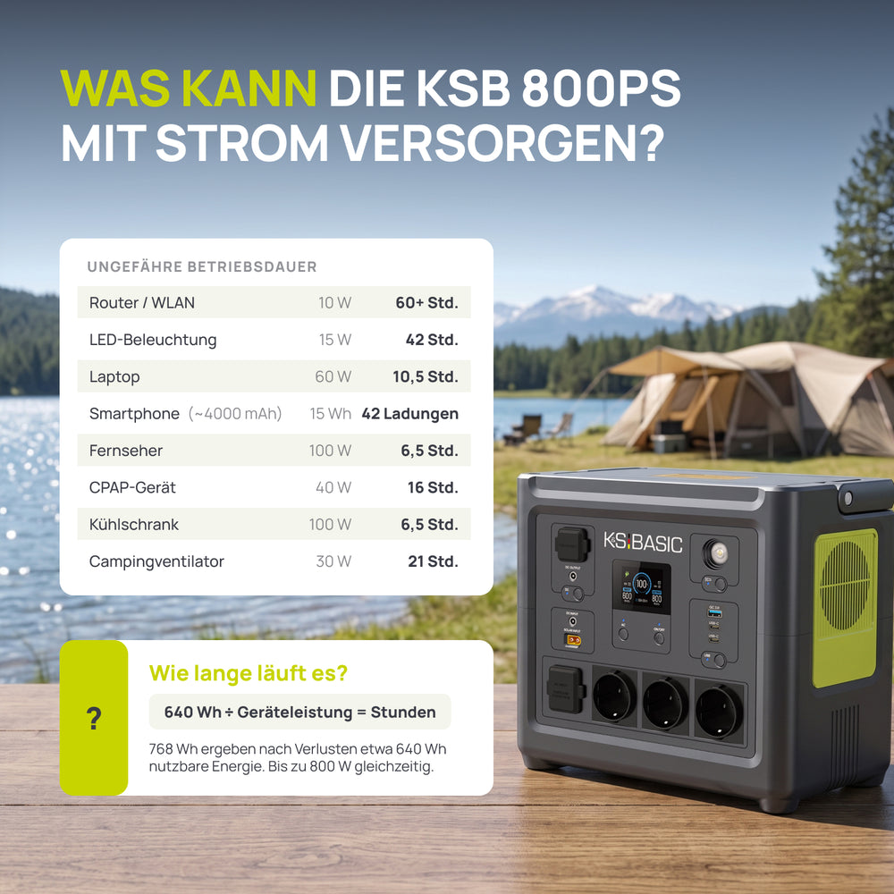 Tragbare Powerstation KSB 800PS 