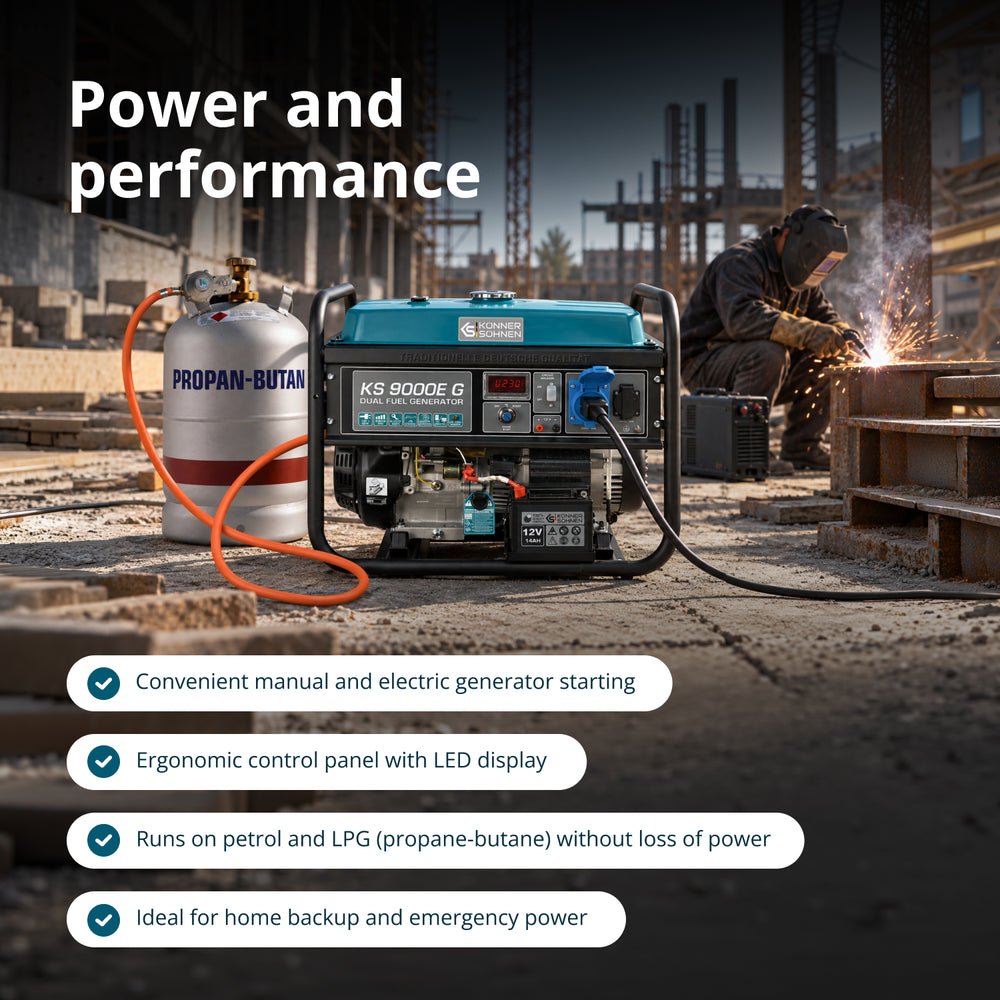 LPG/Gasoline Generator "Könner & Söhnen" KS 9000E G