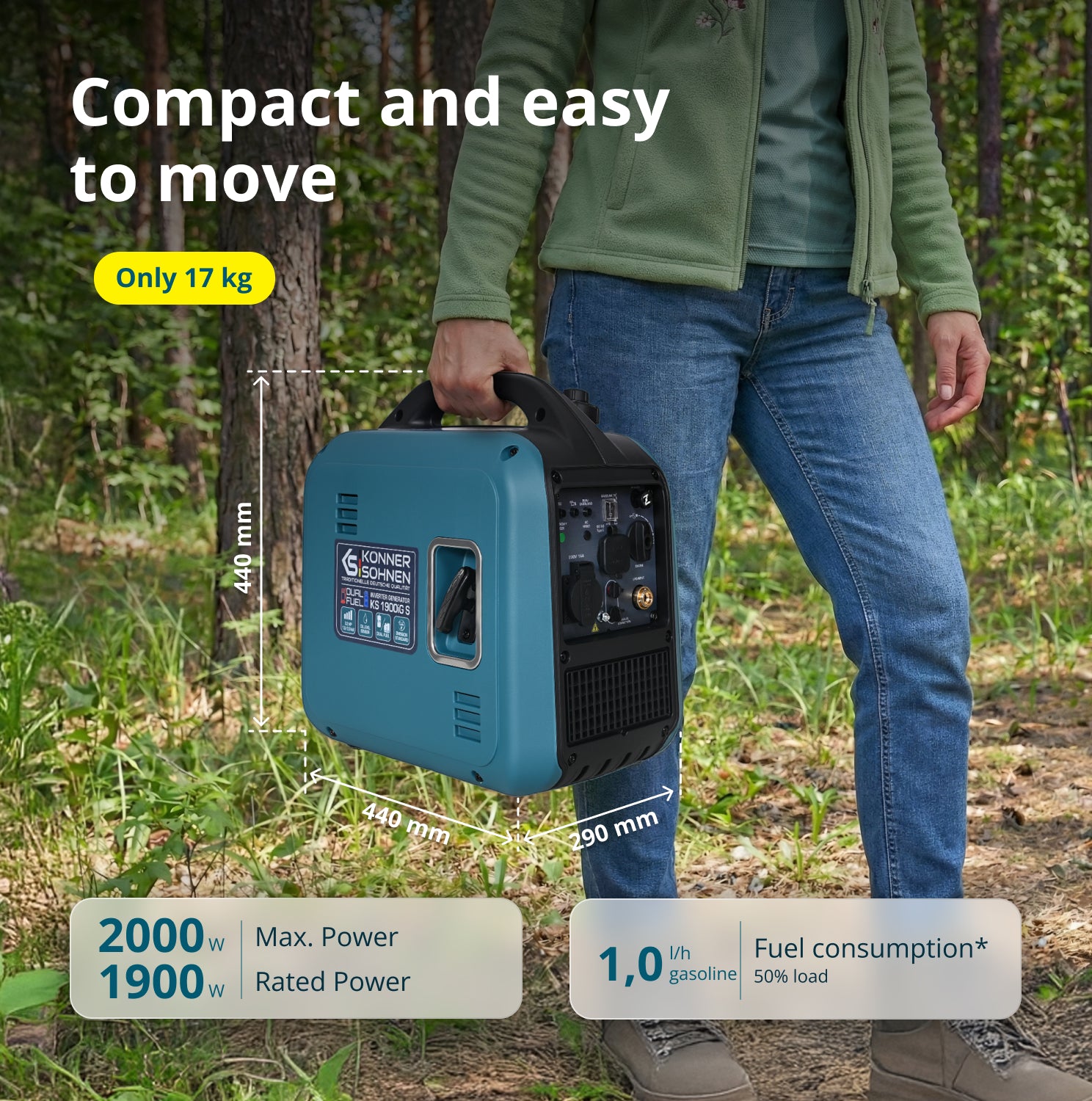 Inverter generator (LPG/gasoline) KS 1900iG S