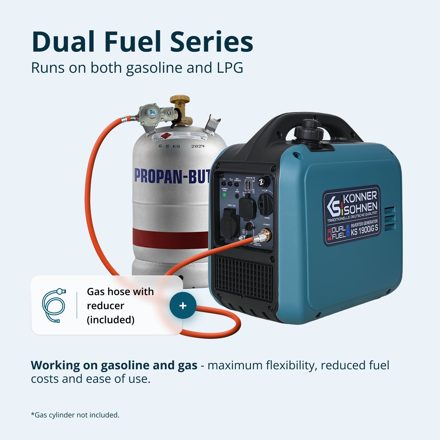 Inverter generator (LPG/gasoline) KS 1900iG S