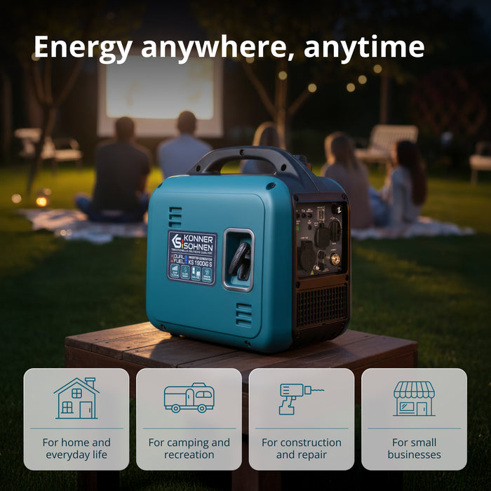 Inverter generator (LPG/gasoline) KS 1900iG S (Refurbished Excellent)