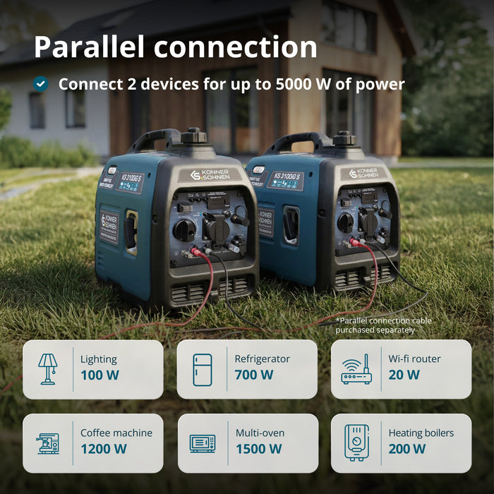 LPG/gasoline inverter generator KS 3100iG S