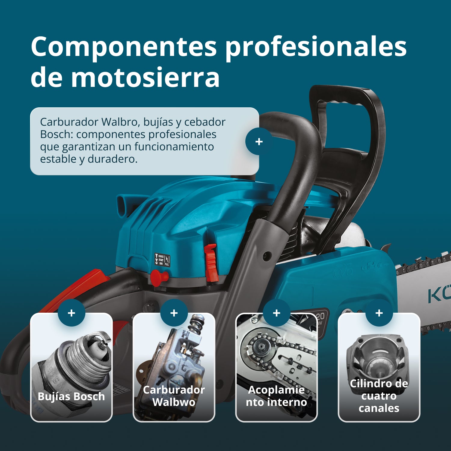 Motosierra de gasolina KS CS40G-20