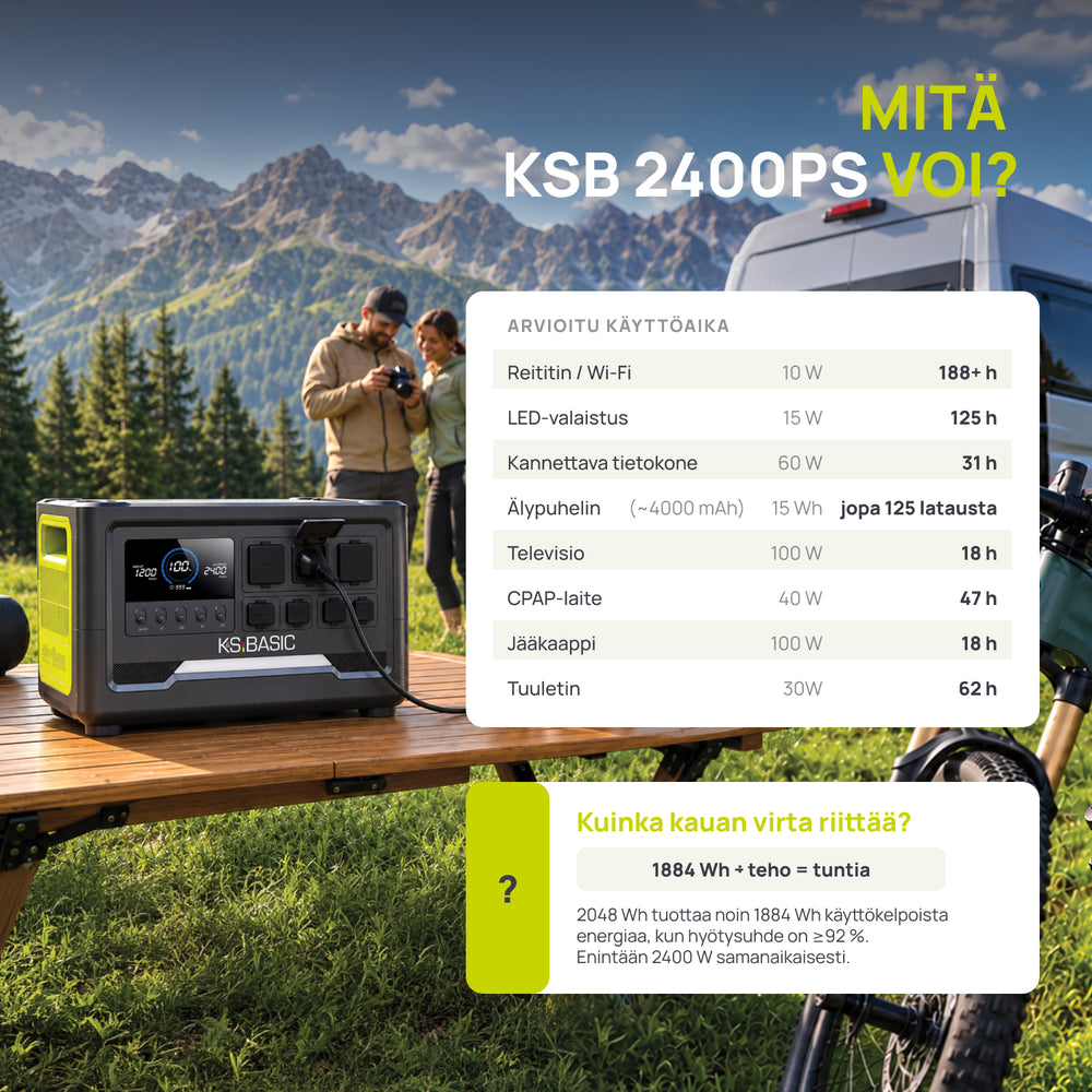 Kannettava virtalähde KSB 2400PS