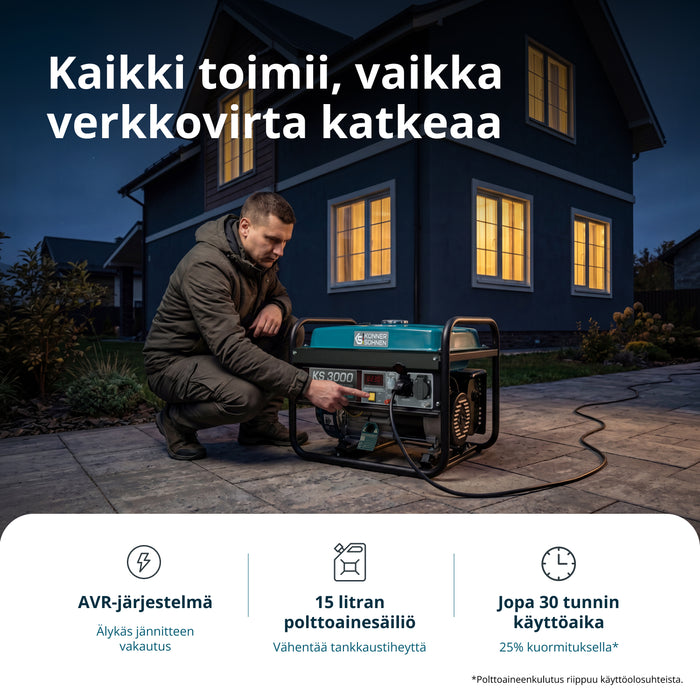 Bensiinikäyttöinen generaattori 'Könner & Söhnen' KS 3000