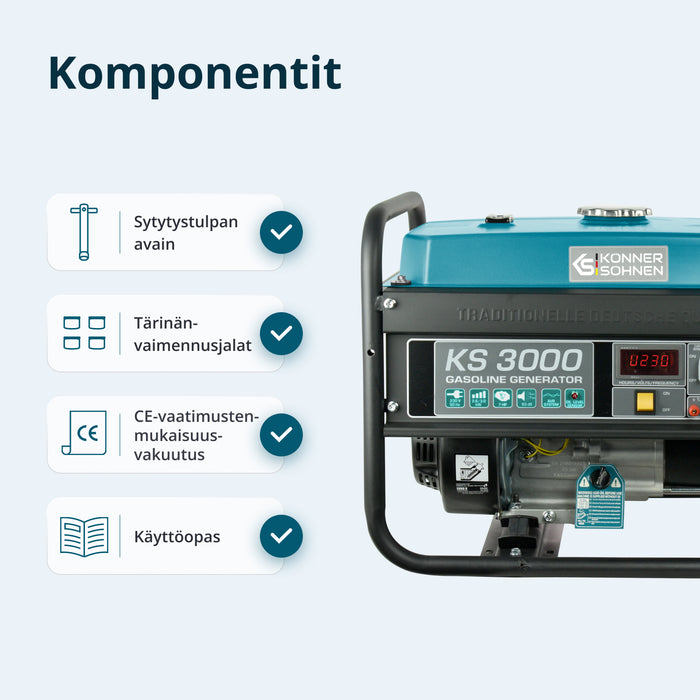 Bensiinikäyttöinen generaattori 'Könner & Söhnen' KS 3000