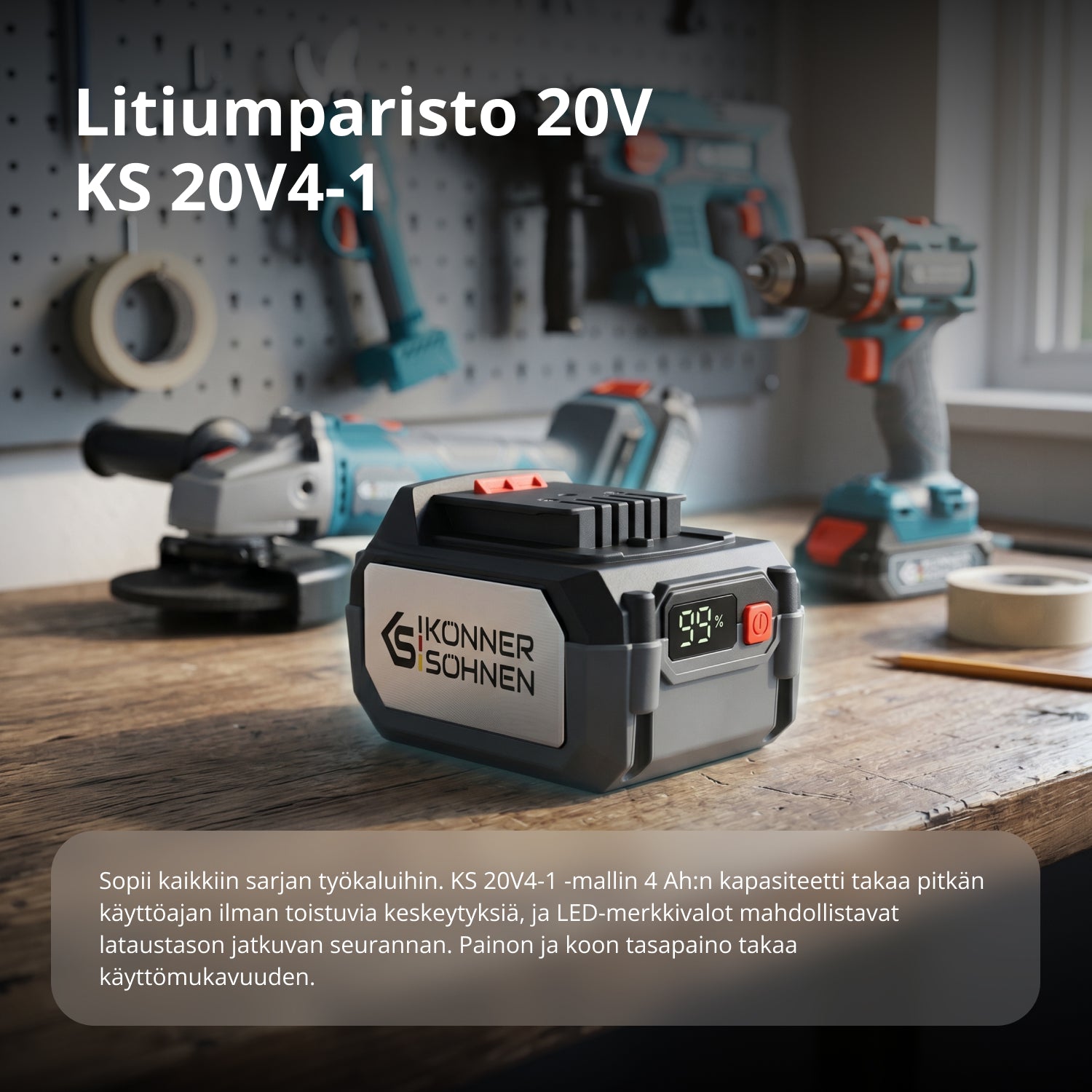 20V litiumakku KS 20V4-1