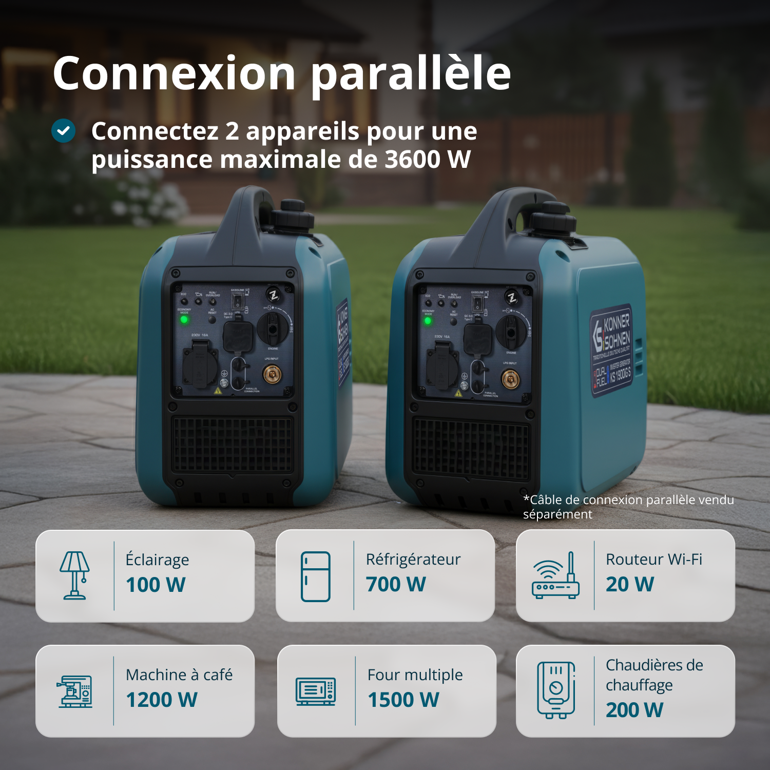 Groupe électrogène Inverter (gaz/essence) KS 1900iG S 