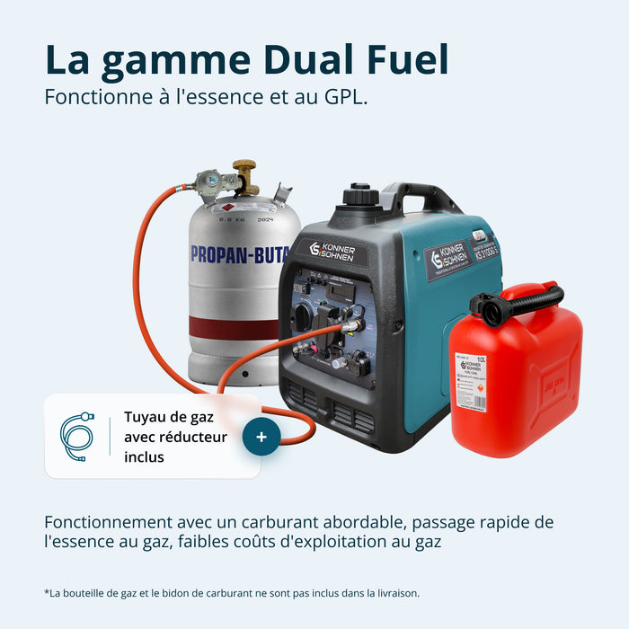 Groupe électrogène à essence-gaz de type inverter KS 3100iG S