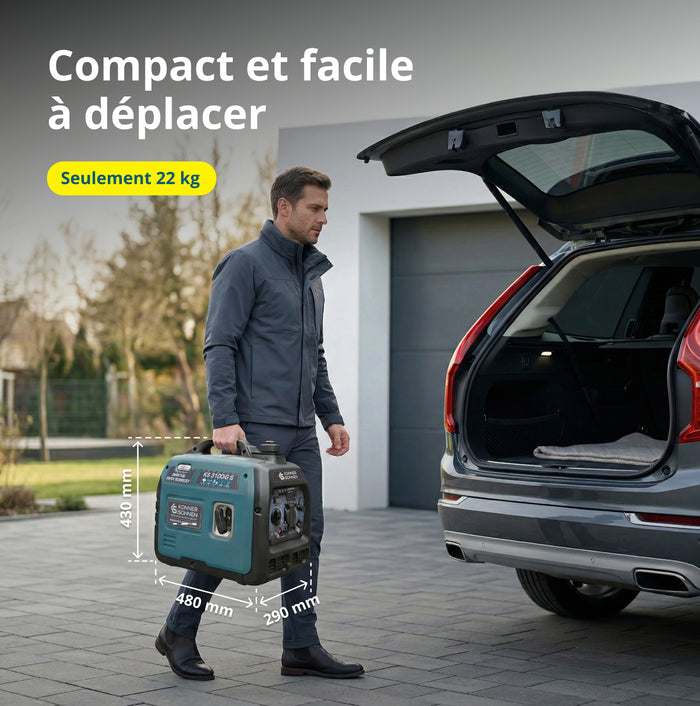 Groupe électrogène à essence-gaz de type inverter KS 3100iG S