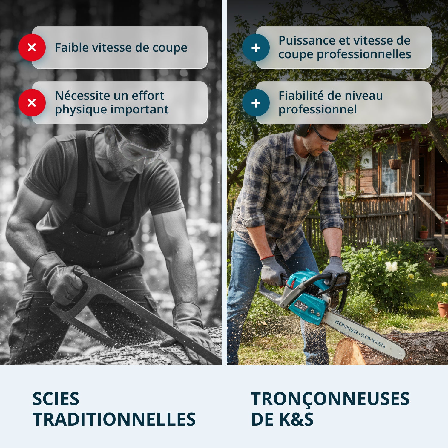 Tronçonneuse à essence KS CS40G-20