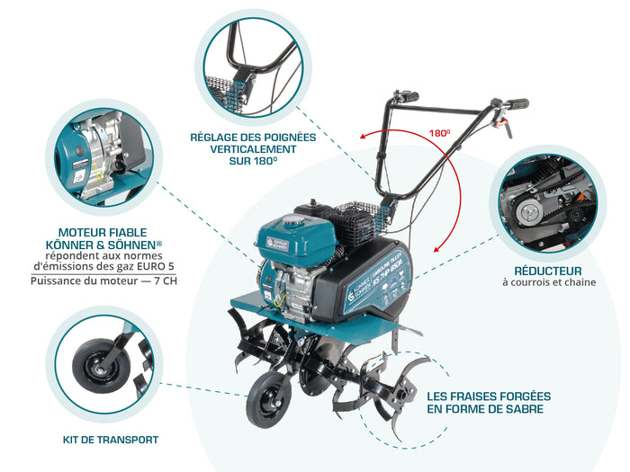Motobineuse à essence KS 7HP-850A