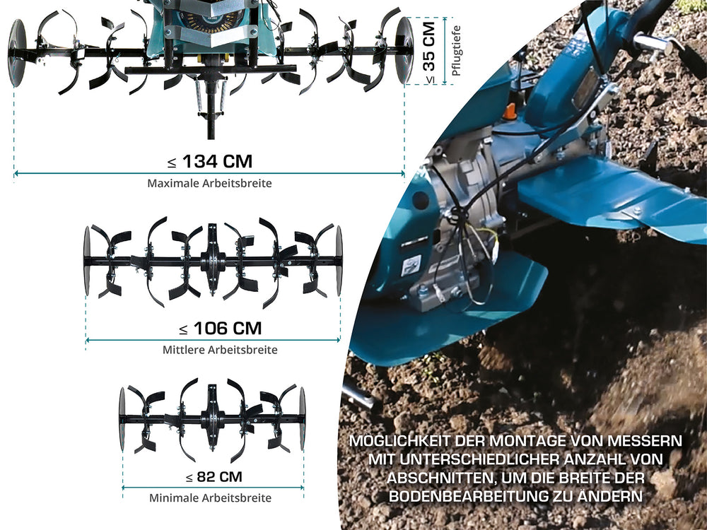 Benzindrevet fræser KS 9HP-1350G-3 (500)