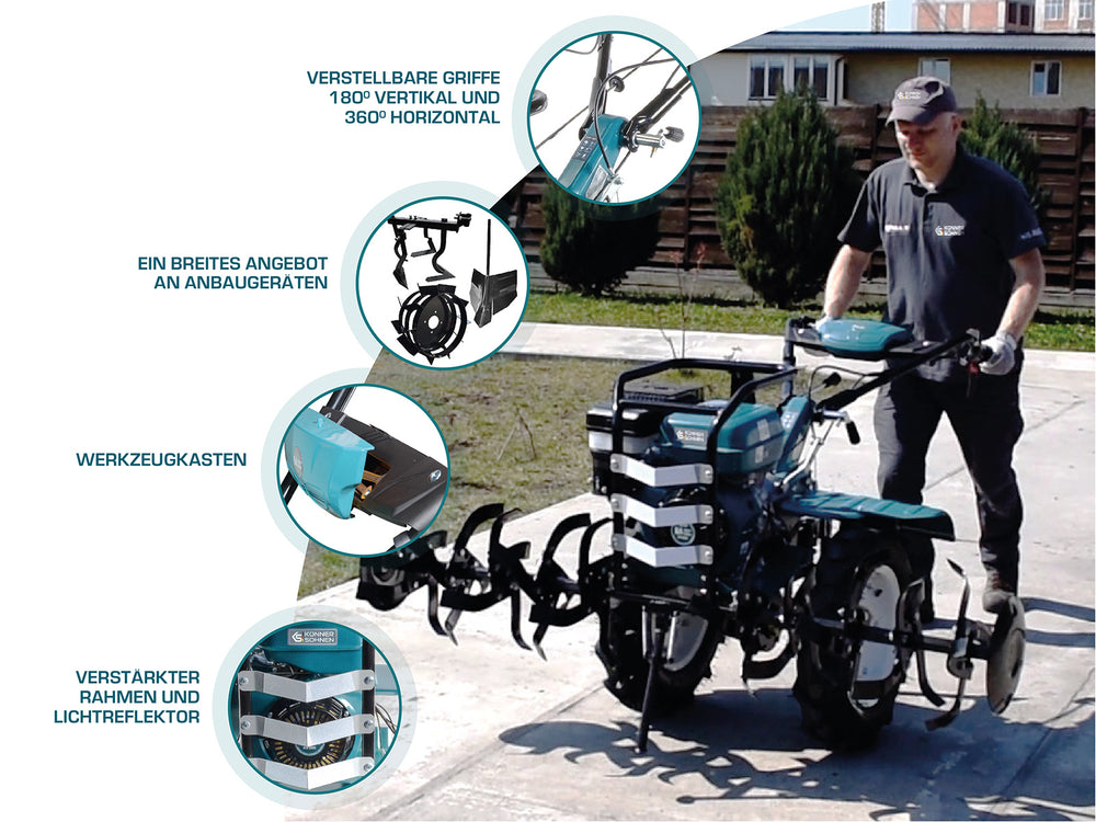 Benzindrevet fræser KS 9HP-1350G-3 (500)