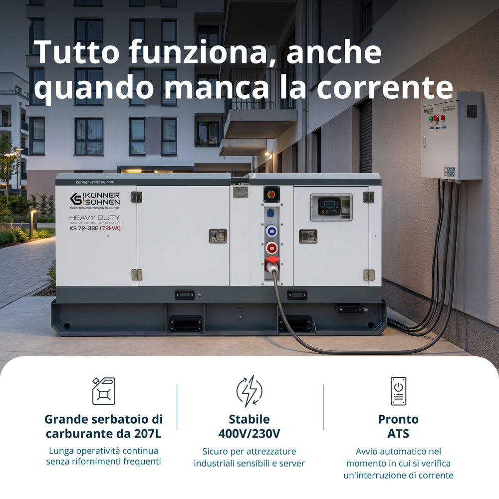 Třífázová dieselová elektrárna KS 72-3BE