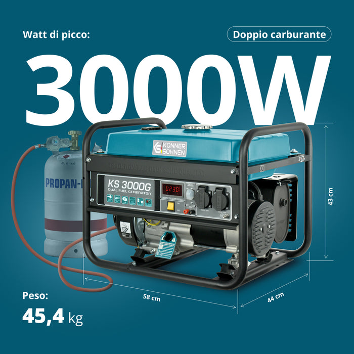 Γεννήτρια LPG/Βενζίνης «Könner & Söhnen» KS 3000G