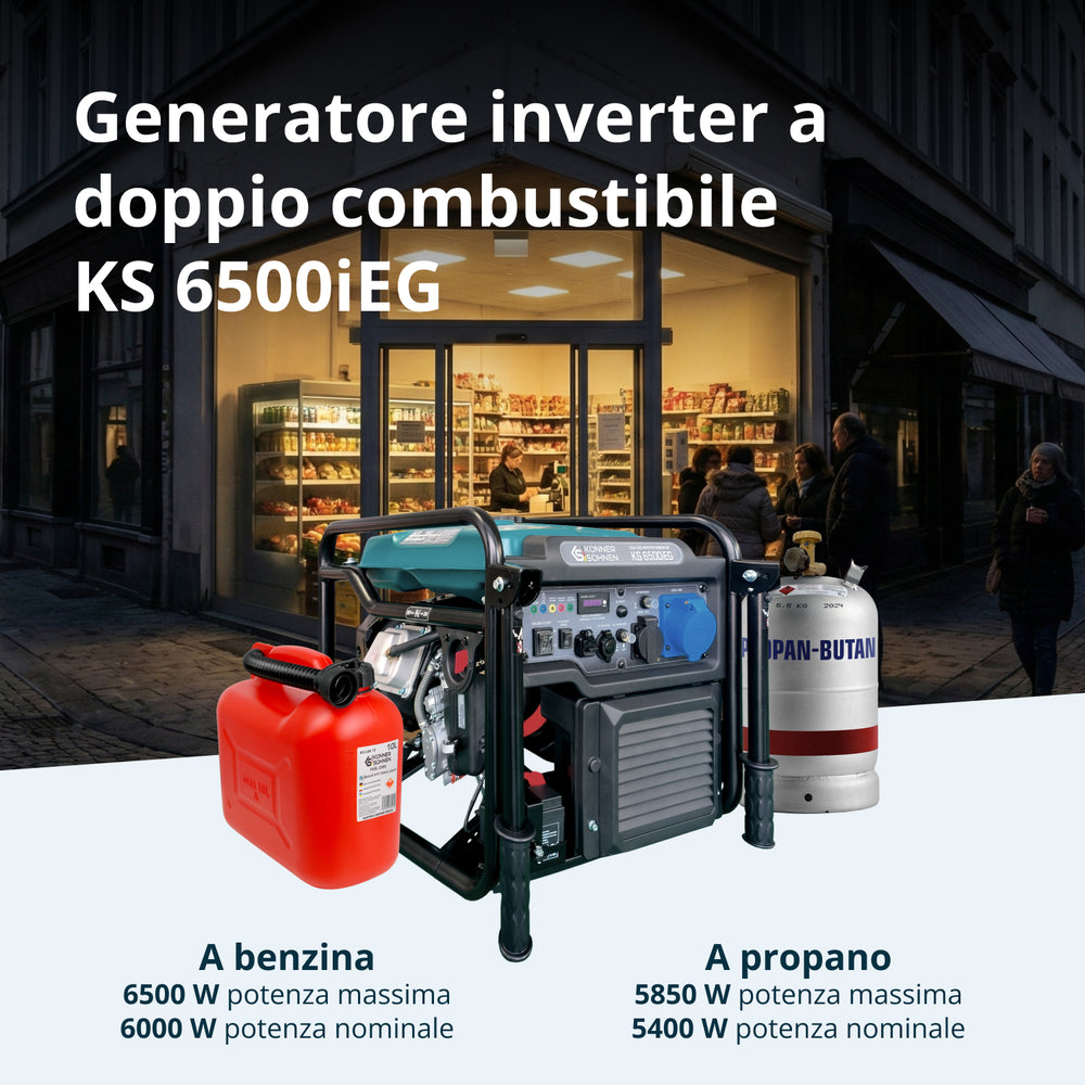 Dubbelt Bränsle Invertergenerator KS 6500iEG