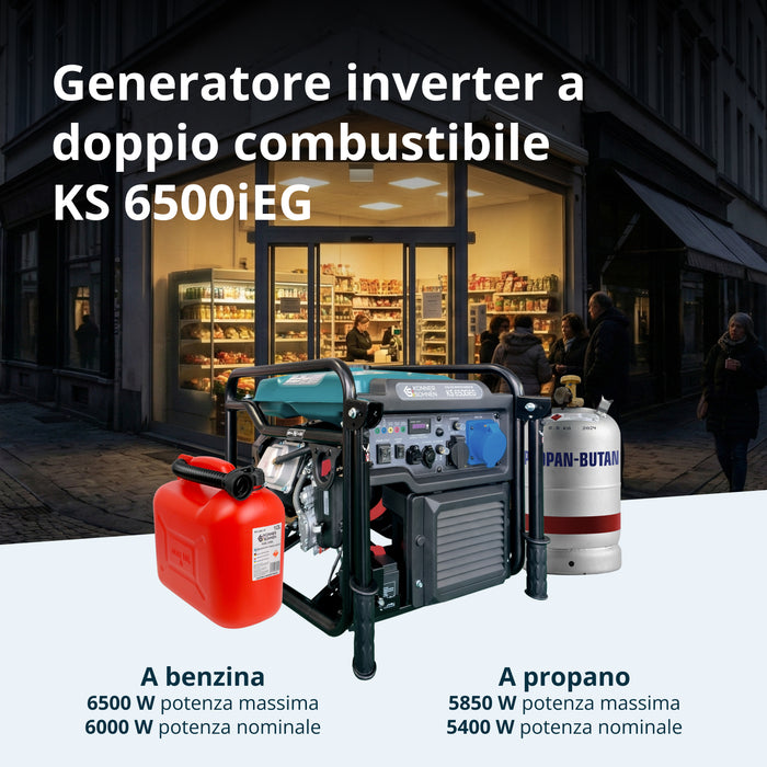 Dubbelt Bränsle Invertergenerator KS 6500iEG