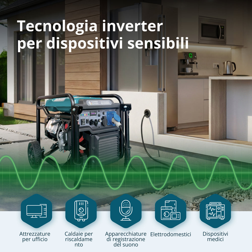 Dubbelt Bränsle Invertergenerator KS 6500iEG