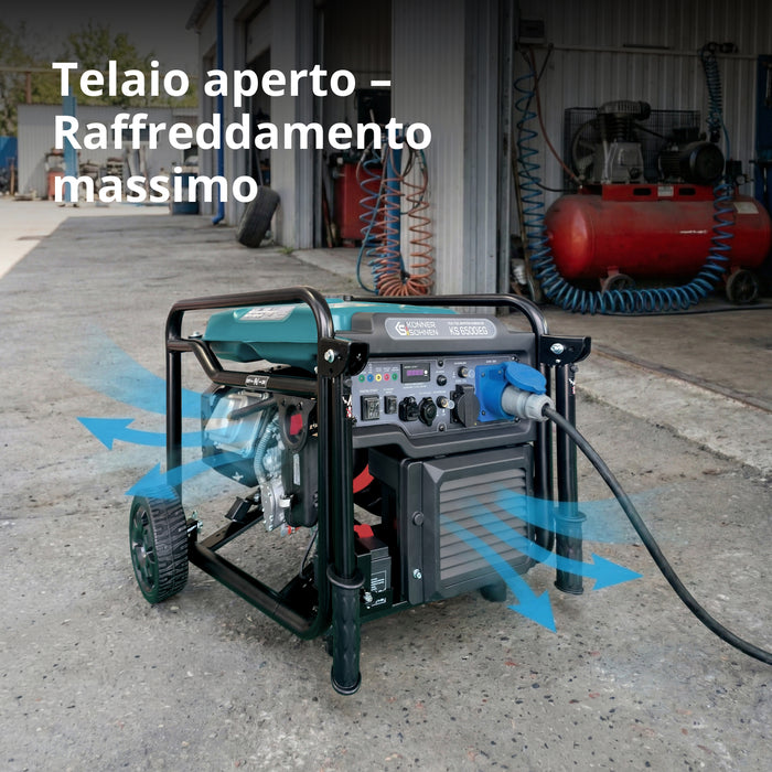 Dubbelt Bränsle Invertergenerator KS 6500iEG