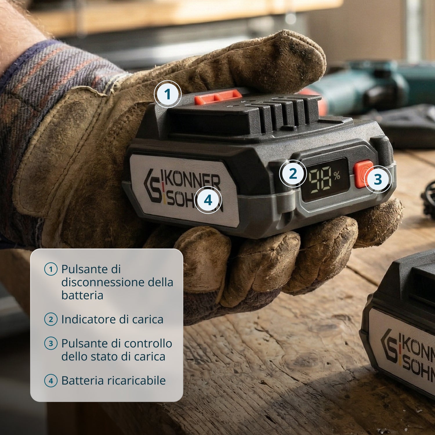 Batteria al litio da 20V KS 20V2-1