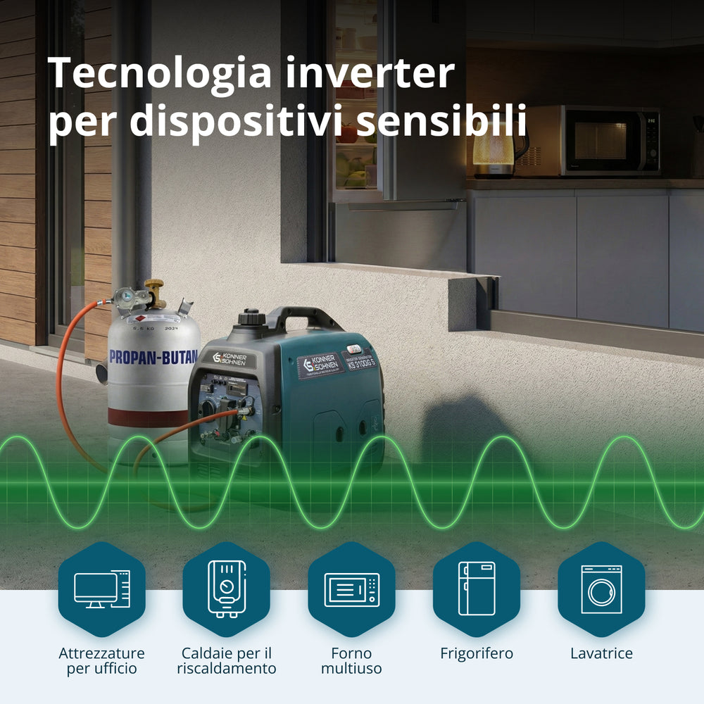 gerador inversor a GPL/gasolina KS 3100iG S