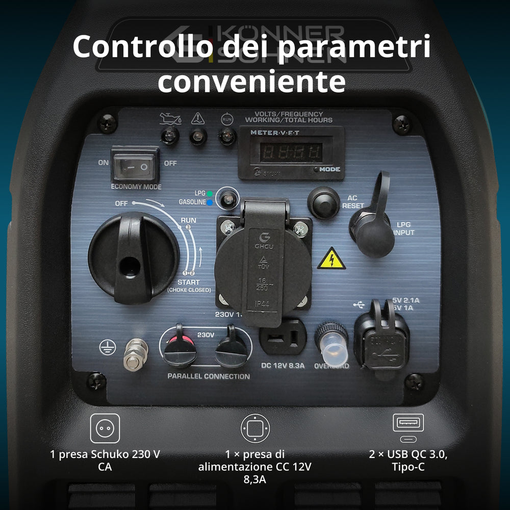 gerador inversor a GPL/gasolina KS 3100iG S